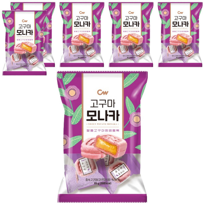 청우식품 고구마 모나카 5p, 65g, 6개