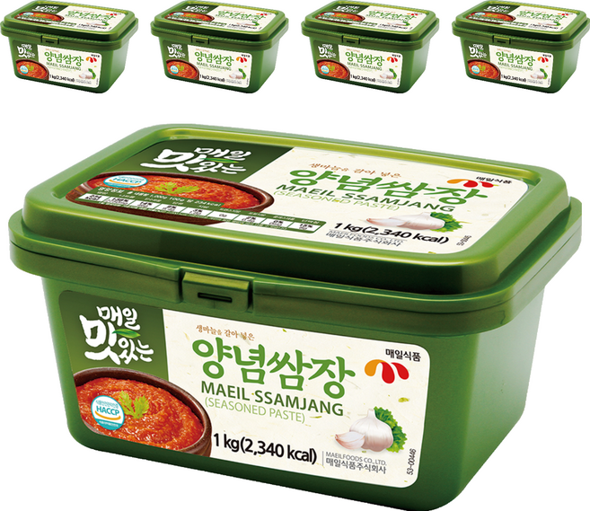 Maeil 每日食品 每日美味韓式包飯醬, 1kg, 5個
