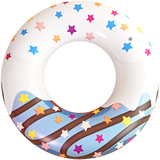 투칸 물놀이 대형 도넛 원형 튜브 115cm, 블루, 1개