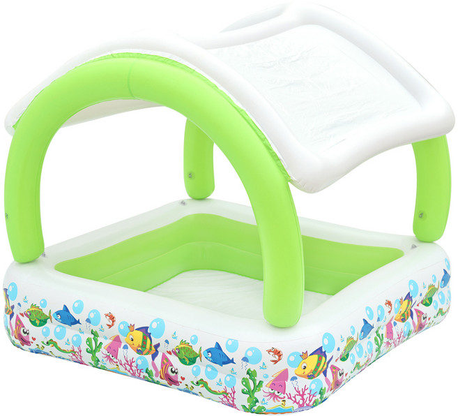 투칸 썬쉐이드 사각 유아풀장, 혼합색상, 1개