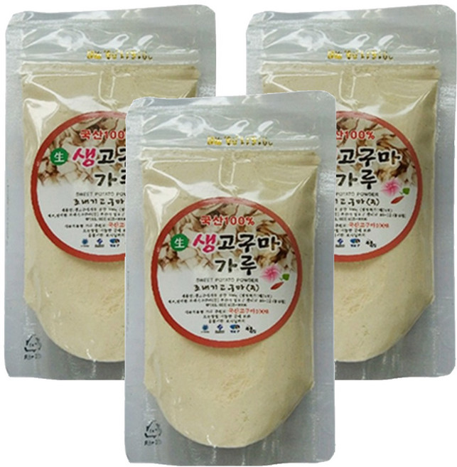 조내기고구마 생고구마 가루, 100g, 3개
