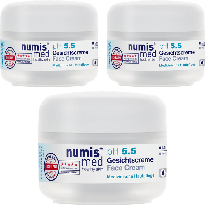 numis med 樂美思台灣公司貨 pH5.5 舒敏凍齡霜, 50ml, 3罐