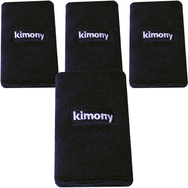 키모니 스포츠 손목 밴드 KSA508, 4개, 블랙