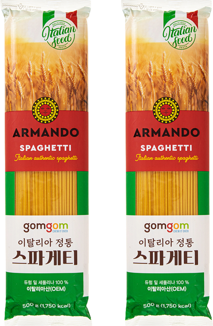 곰곰 이탈리아 정통 스파게티, 500g, 2개