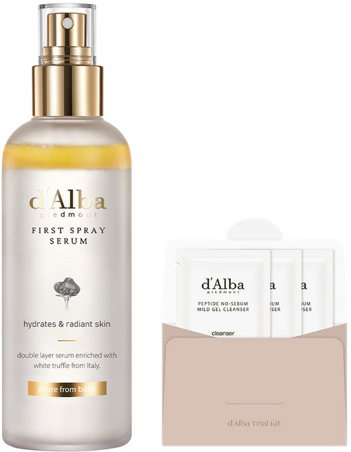 달바 화이트 트러플 미스트 세럼 180ml x 2p + 약산성 젤클렌저 15ml 세트, 1개