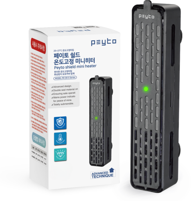 페이토 쉴드 온도고정 미니히터 + 화상방지 히터커버 세트 PK-SN25S, 1세트