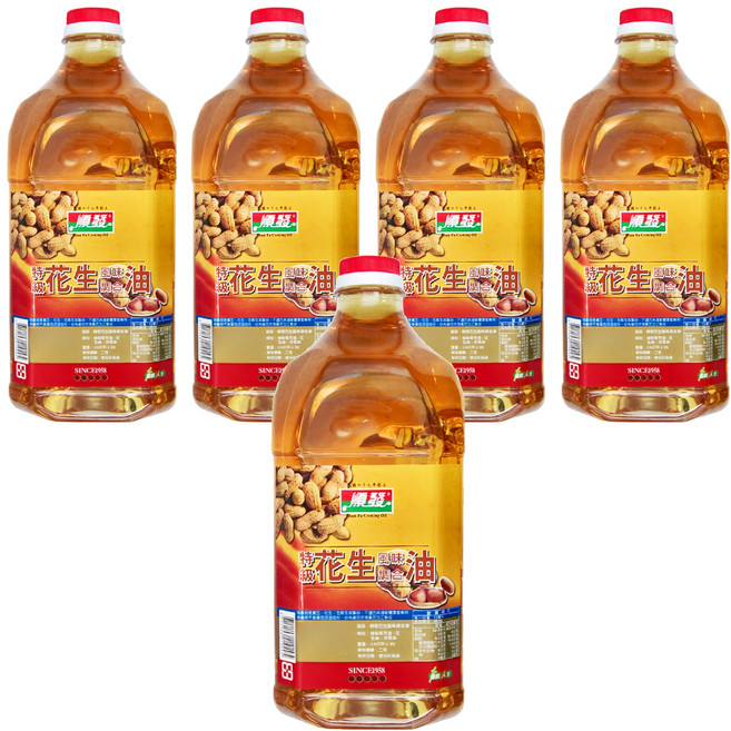 順發油品 花生風味調合油, 2.6L, 5瓶