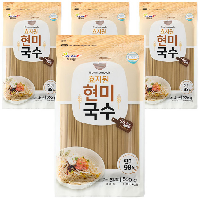 효자원 현미국수, 500g, 4개