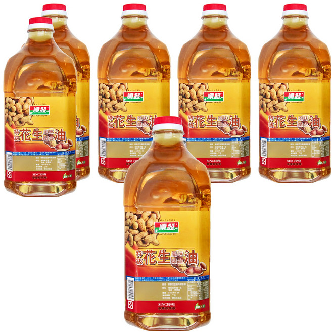 順發油品 花生風味調合油, 2.6L, 6瓶