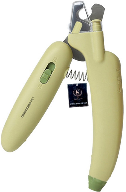 딩동펫 반려동물 바나나 LED 발톱깎이 156 x 54 x 26 mm, 그린, 1개