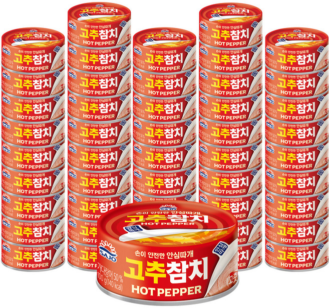 사조 고추참치 안심따개, 100g, 48개