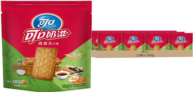 可口 可口奶滋 鐵觀音口味, 100g, 12袋