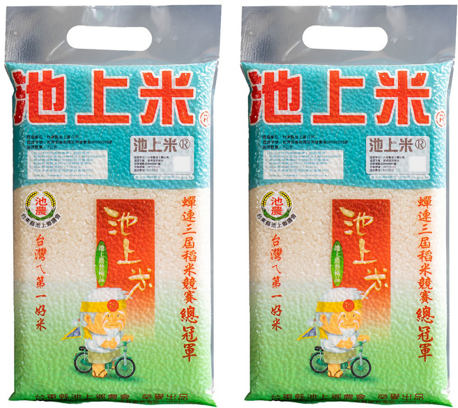 池上鄉農會 池上米, CNS一等, 1kg, 2包