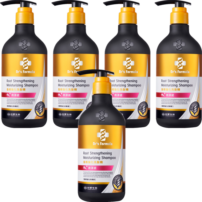 台塑生醫 髮根強化洗髮精 潤澤感, 580g, 5瓶
