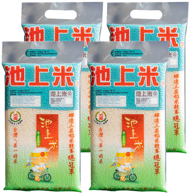 池上鄉農會 池上米, CNS一等, 1kg, 4包