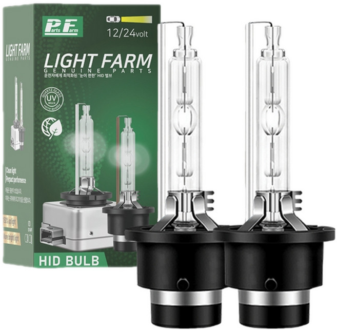 파츠팜 차량용 라이트팜 HID 헤드램프 4300k, 혼합색상, 2개, D2S