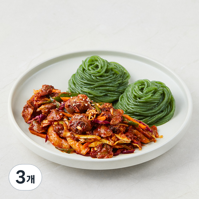 해물래 꼬막초무침 곤약비빔면, 370g, 3개
