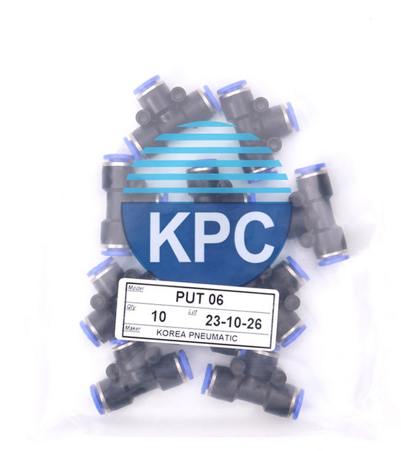 KPC 에어호스 유공압공구 원터치휘팅 PUT 0600, 10개