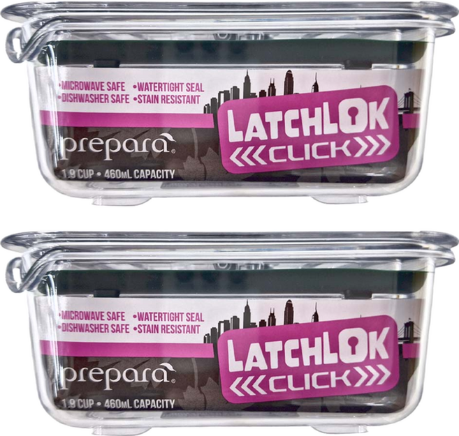 prepara 沛樂生活 Latchlok CLICK系列 TRITAN保鮮盒 2號, 2組