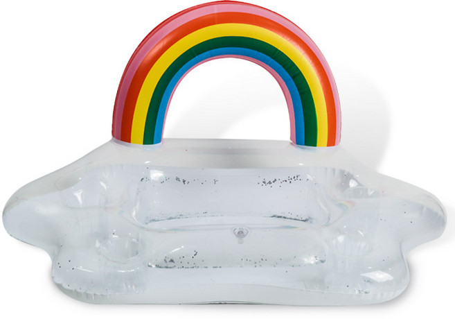 딩동펫 반려동물 무지개 튜브, 투명, 1개