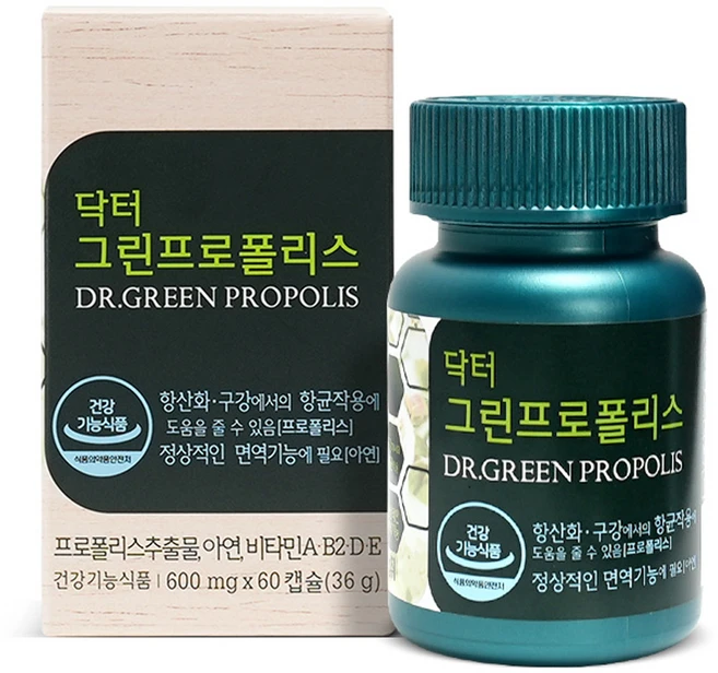 에이치엘사이언스 닥터 그린프로폴리스, 60정, 1개 - 쿠팡