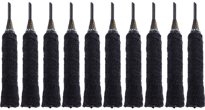 아무스 타올 배드민턴 그립 테이프, 블랙, 10개