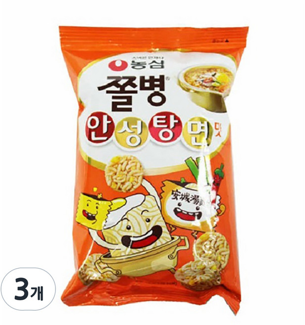 쫄병스낵 안성탕면맛, 77g, 3개