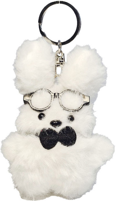 지금오늘 귀여운 강아지 모루인형 키링, 10cm, 리본, 1개