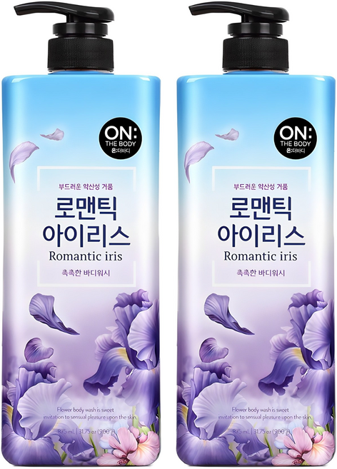 온더바디 잉글리쉬 아이리스 바디워시 꽃향, 900g, 2개