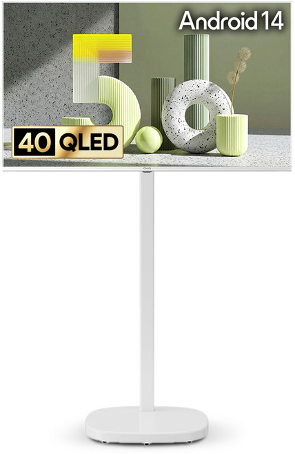 더함 FHD QLED 화이트에디션 돌비 AI 구글 5.0 IPS패널 스마트 TV + 삼탠바이미 스탠드 큐브 세트, 102cm(40인치), NA401QLED(TV), MSA11-241L-W(삼탠바이미), 스탠드형, 고객직접설치