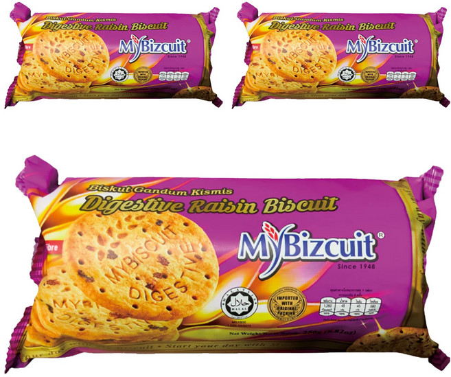 MyBizcuit 麥比客 經典消化餅 果味, 250g, 3包