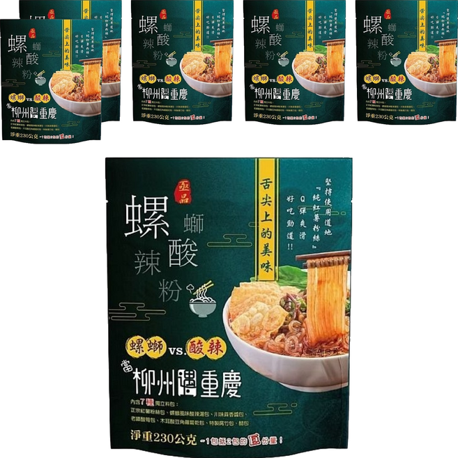 亟品 螺獅酸辣粉, 230g, 6包