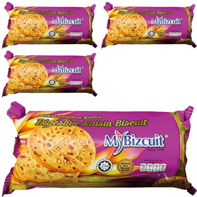 MyBizcuit 麥比客 經典消化餅 果味, 250g, 4包