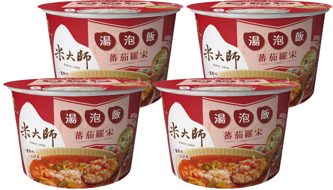 master mi 米大師 湯泡飯 蕃茄羅宋, 155g, 4入