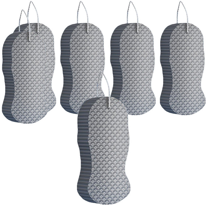 원이네 소프트 클랜징 때밀이 스펀지, 그레이, 1개입, 6개