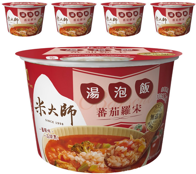 master mi 米大師 湯泡飯 蕃茄羅宋, 155g, 5入