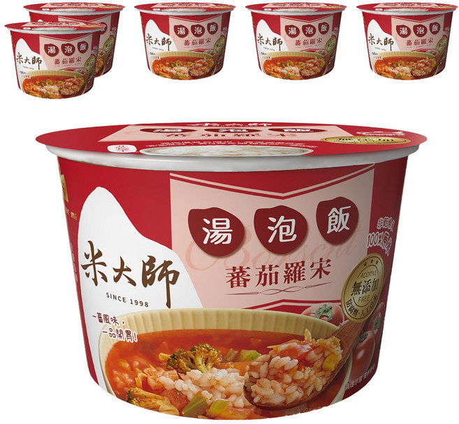 master mi 米大師 湯泡飯 蕃茄羅宋, 155g, 6入