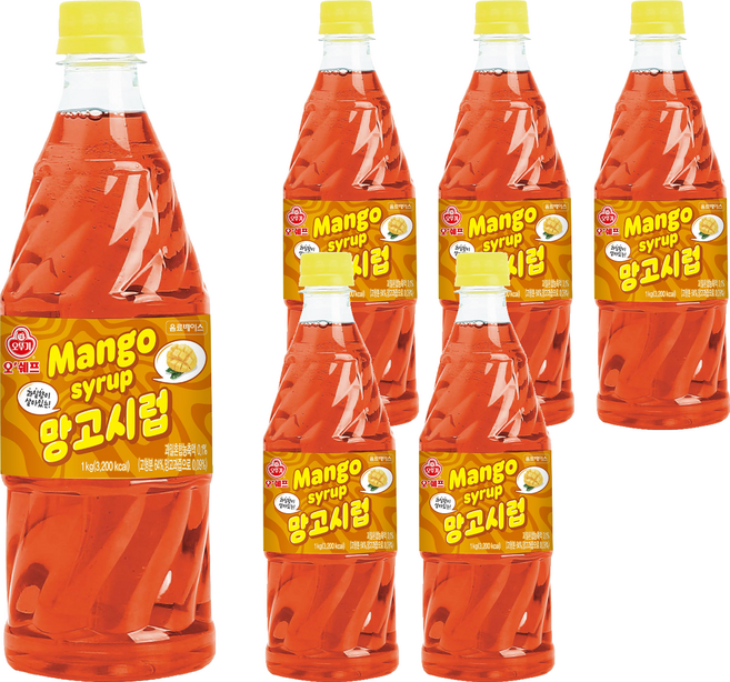 오뚜기 망고시럽, 1kg, 6개