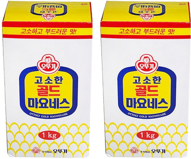 오뚜기 고소한 골드 마요네즈, 1kg, 2개