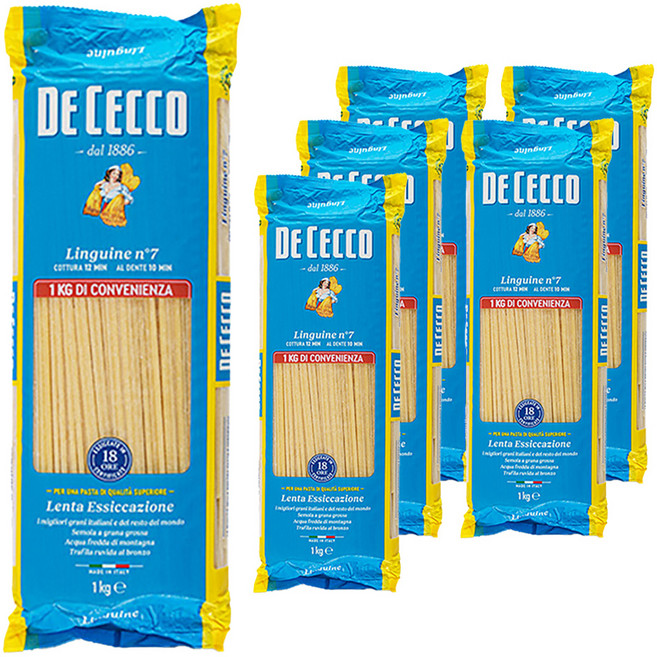 데체코 링귀니 파스타면, 1kg, 6개