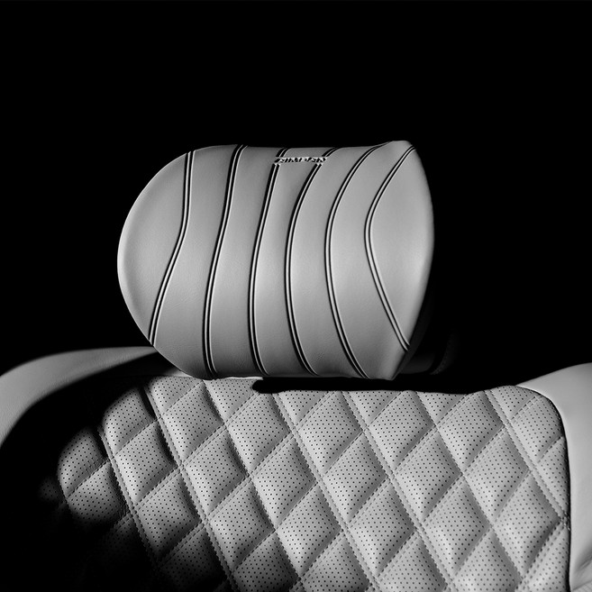 아임반 자동차 2열 차량용 목쿠션 L라인, 웜그레이, 1개