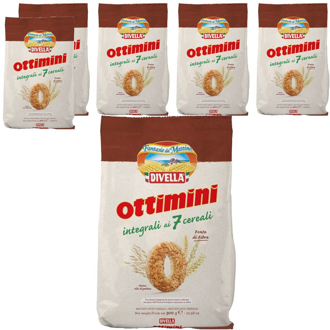 DIVELLA 德威樂 Ottimini全麥餅乾, 300g, 6包