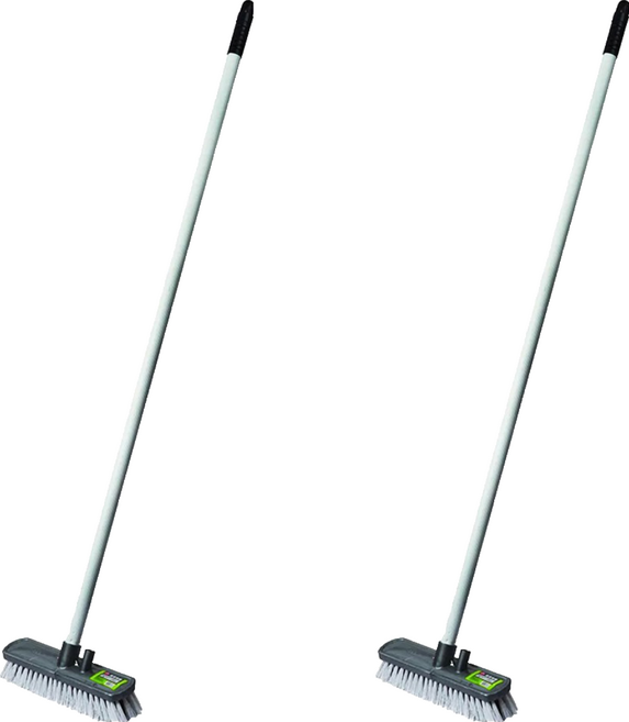 巧巧 鋼管地刷, 白色 + 黑色, 2支