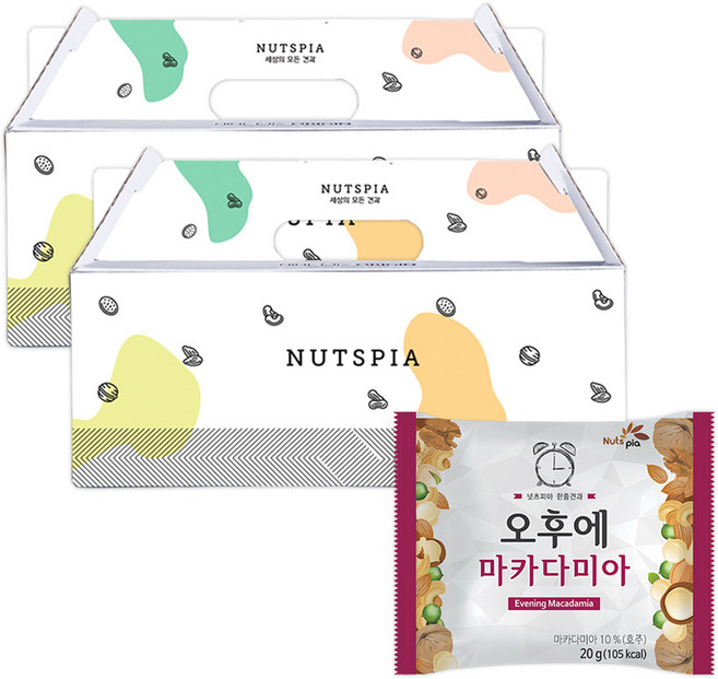 넛츠피아 오후에 마카다미아 하루견과, 500g, 2개