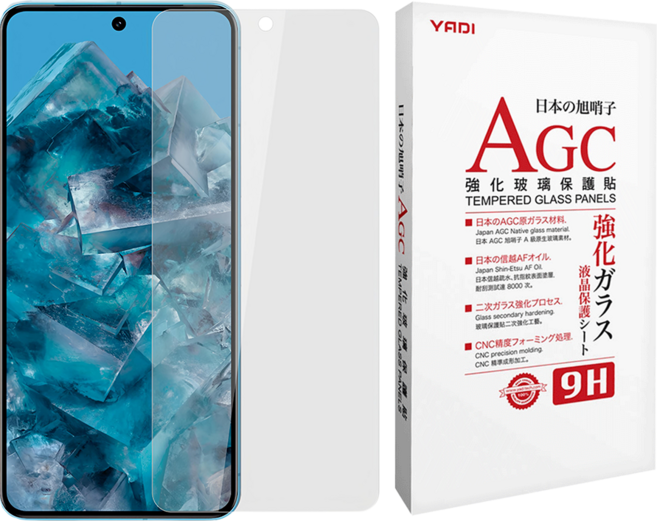 YADI 亞第 水之鏡 AGC手機玻璃保護貼, 1個