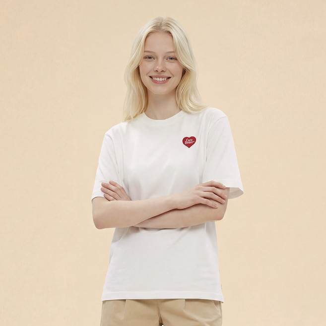 케어베어 하트케어베어즈 오버핏 티셔츠 ADULT