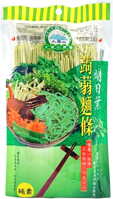 大雪山農場 明日葉蒟蒻麵, 250g, 1包