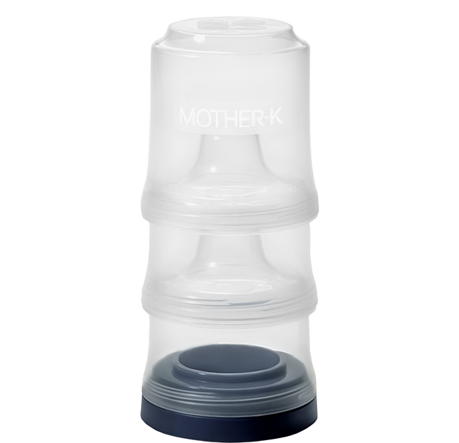 MOTHER-K 積木式奶嘴收納盒 節省空間方便攜帶 前後分隔收納設計, 海軍藍, 1組