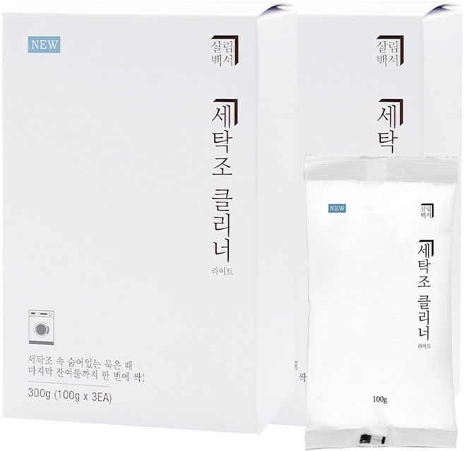 살림백서 세탁조 클리너 라이트, 100g, 6개