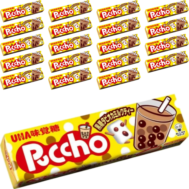 푸쵸 스틱 캔디 흑당밀크티, 20개, 50g